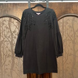 Lilly Pulitzer Black Dress with Sequins and Bell Sleeves